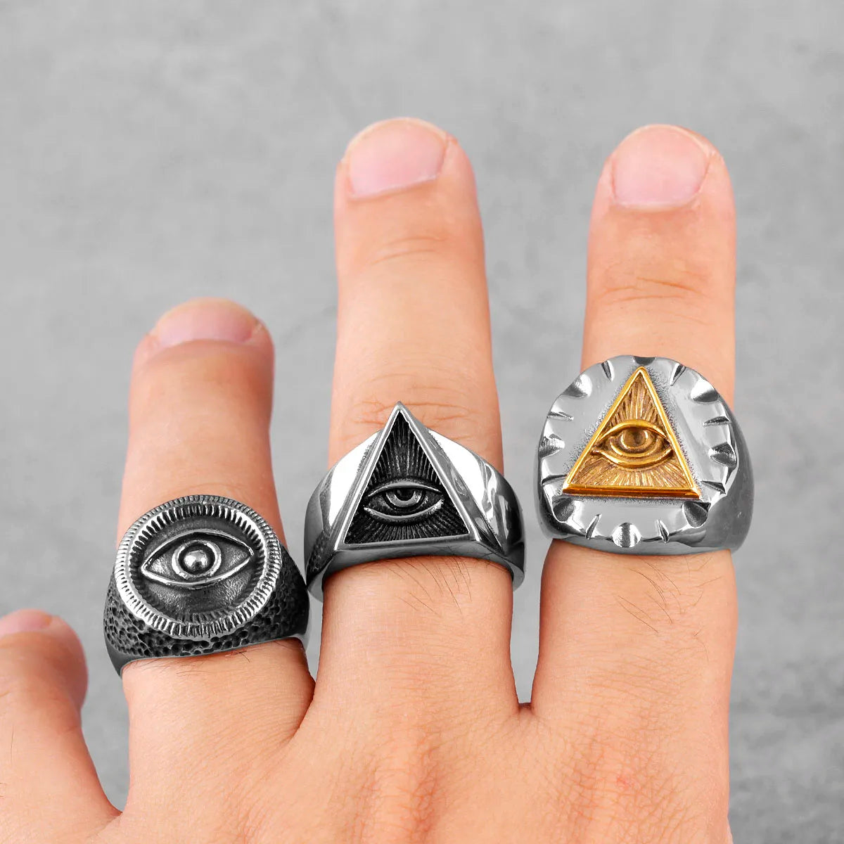 PENDRA Egypt Eye Horus Steel Ring