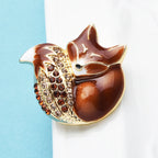 PENDRA Sleeping Fox Brooch