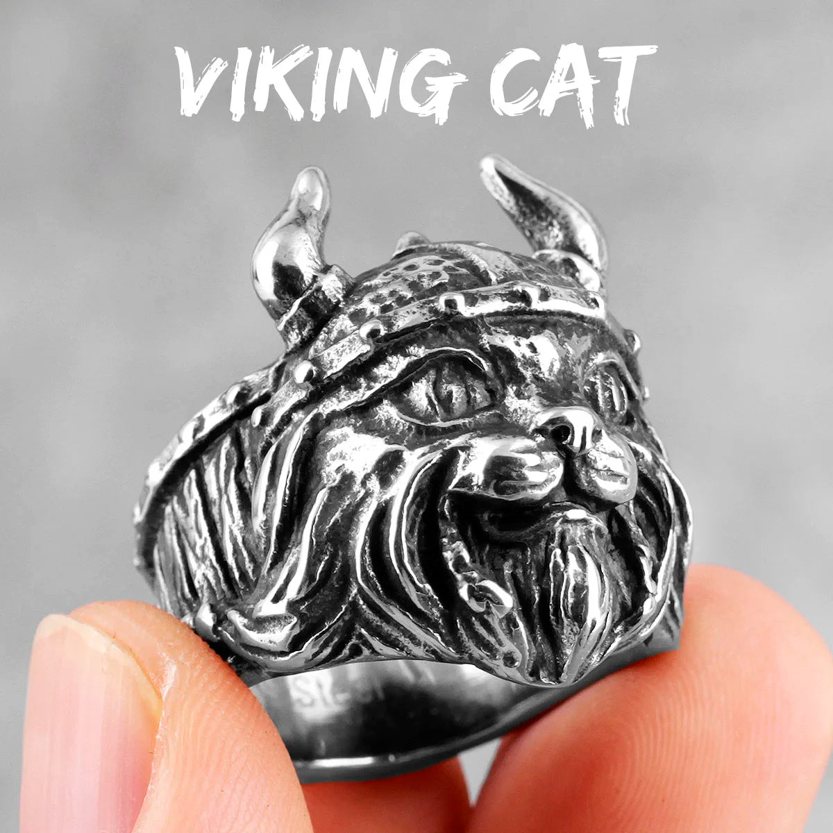 PENDRA Pirate Hat Cat Steel Ring