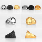 PENDRA Poker Spades Good Steel Ring