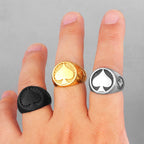 PENDRA Poker Spades Good Steel Ring