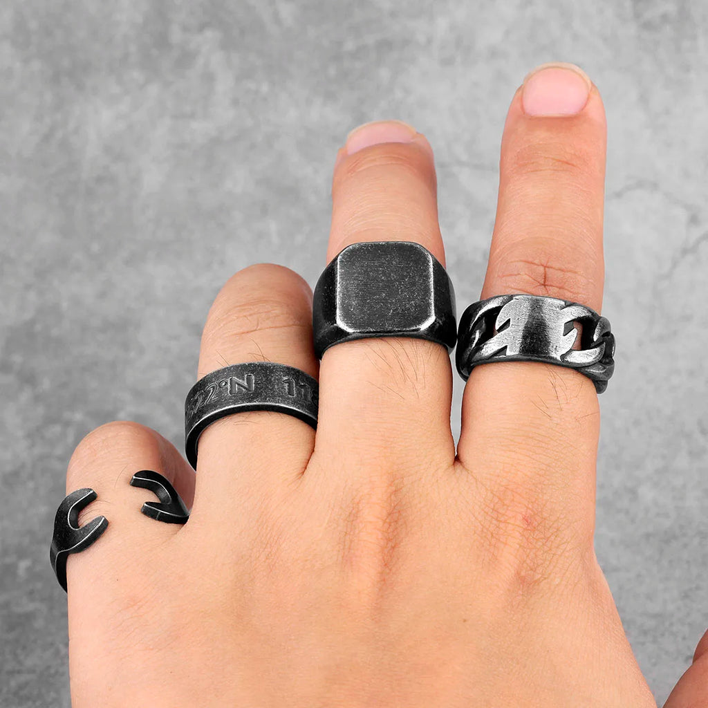 PENDRA Old Biker Steel Ring