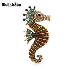 PENDRA Marina Rhinestone Seahorse Brooch