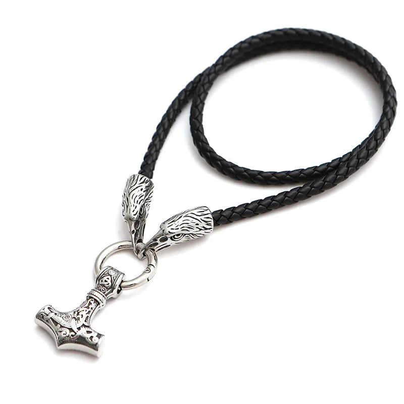 PENDRA Crow Norse Steel Necklace