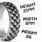 Evil Dragon Scale Stainless Steel Mens Rings Punk Hip Hop Unique For Male Boyfriend Biker Jewelry Creativity Gift Wholesale