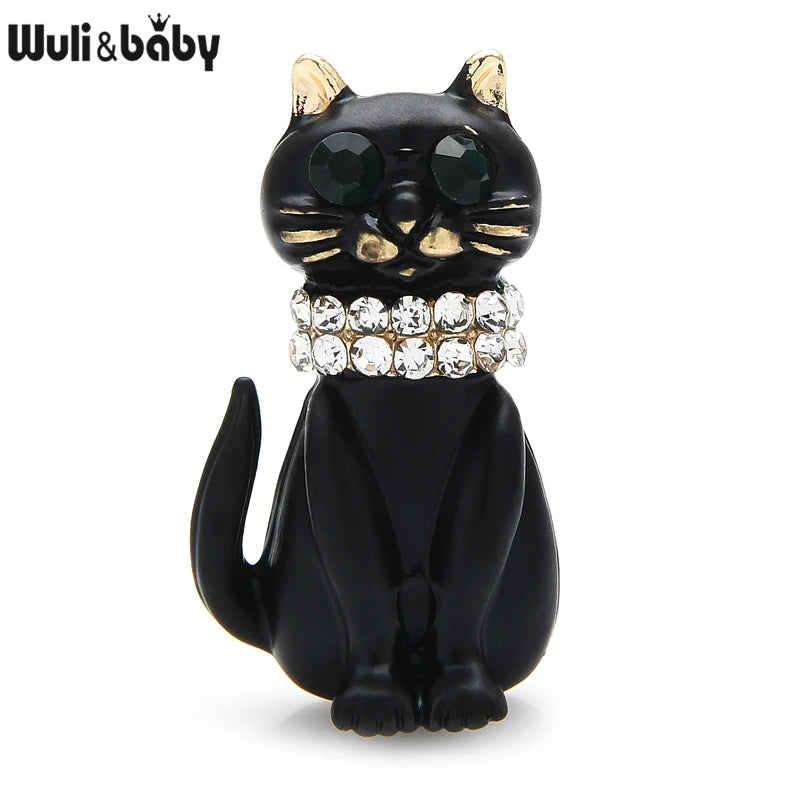 PENDRA Felina4 Rhinestone Brooch