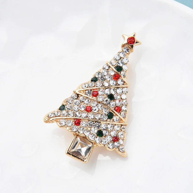 PENDRA Noelle Rhinestone Christmas Tree Brooch