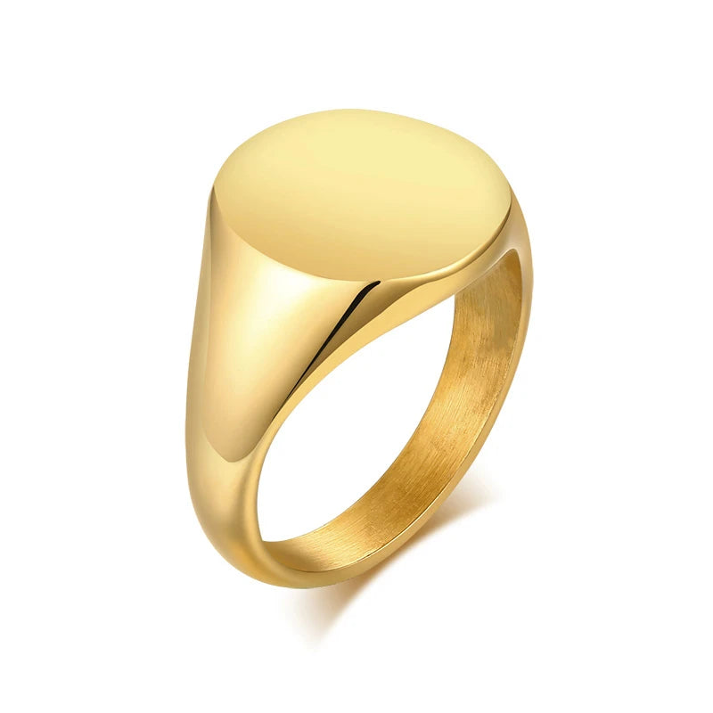 TRULY NOBLE ROYALTY PINKY RING NGRAVED SIGNET RING WITH PERSONALIZED SIGNATURE RING FOR STYLISH GENTLEMEN JEWELRY