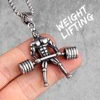 PENDRA Fitness Gym Bodybuilding Steel Necklace