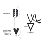 PENDRA Triangle Black Pendant Necklace
