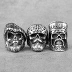 PENDRA Hippie Big Beard Steel Ring