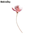 PENDRA Magnolia Hot Pink Enamel Lotus Flower Brooch