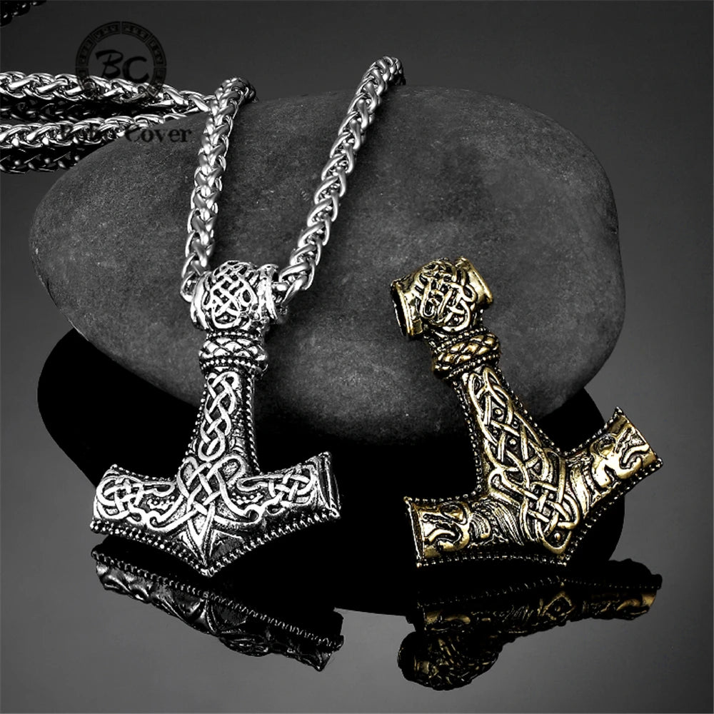 PENDRA Rune Norse Hammer Necklace