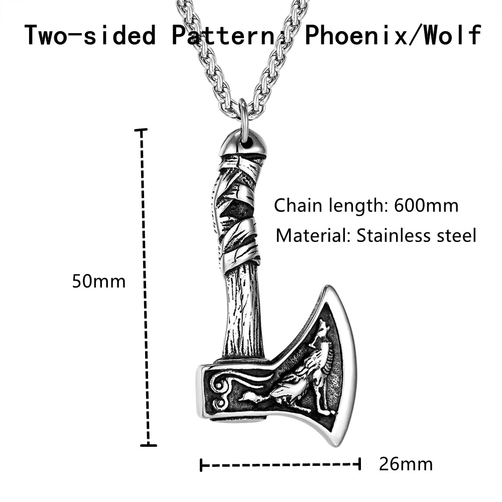 PENDRA Wolf Rune Leather Necklace