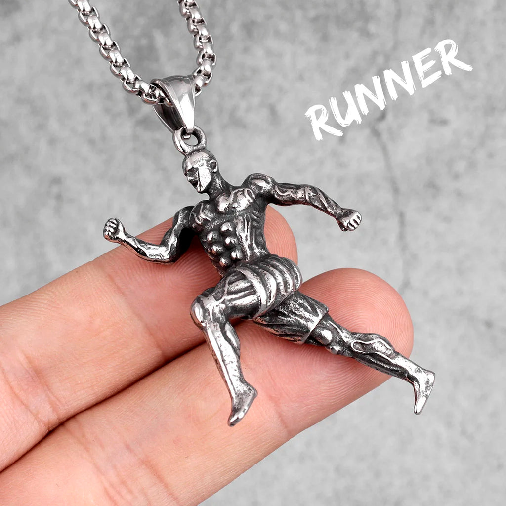 PENDRA Fitness Gym Bodybuilding Steel Necklace