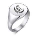 TRULY NOBLE ROYALTY PINKY RING NGRAVED SIGNET RING WITH PERSONALIZED SIGNATURE RING FOR STYLISH GENTLEMEN JEWELRY
