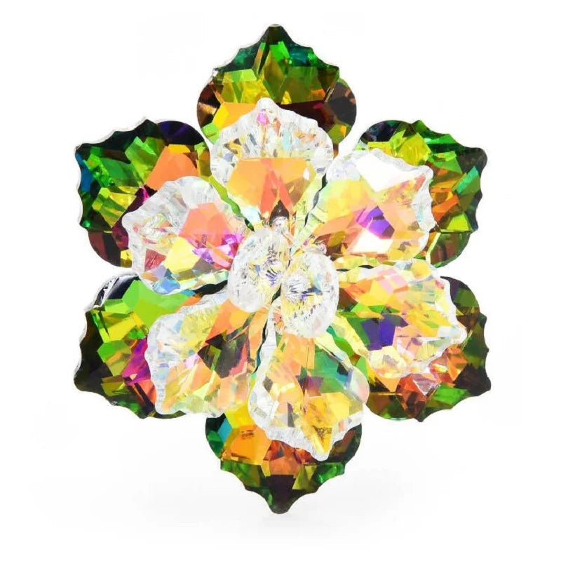 PENDRA Prism 14-Color Shining Glass Flower Brooch