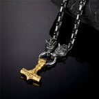 PENDRA Wolf Black Steel Necklace