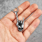 PENDRA Death Rock Gesture Steel Necklace