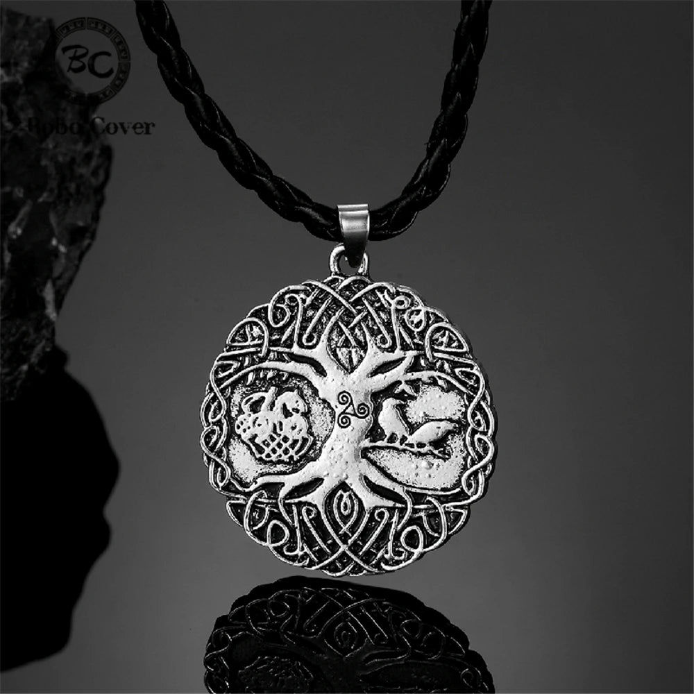 PENDRA Tree Life Norse Leather Necklace