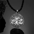 PENDRA Tree Life Norse Leather Necklace