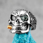 PENDRA Smoker Soldier Skull Steel Ring