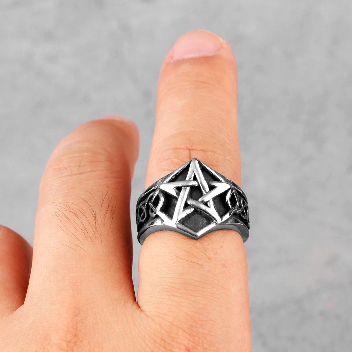PENDRA Star Norse Mythology Steel Ring
