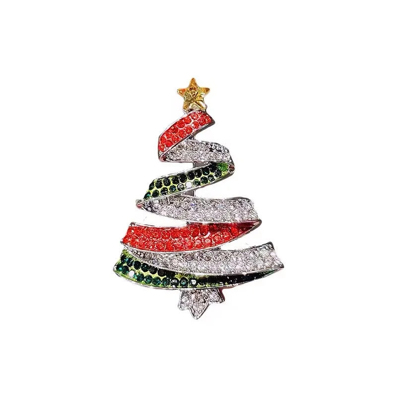PENDRA Noelisse Rhinestone Christmas Tree Brooch