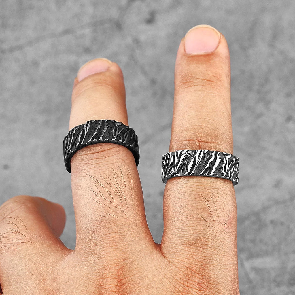 PENDRA Volcano Charm Boyfriend Steel Ring