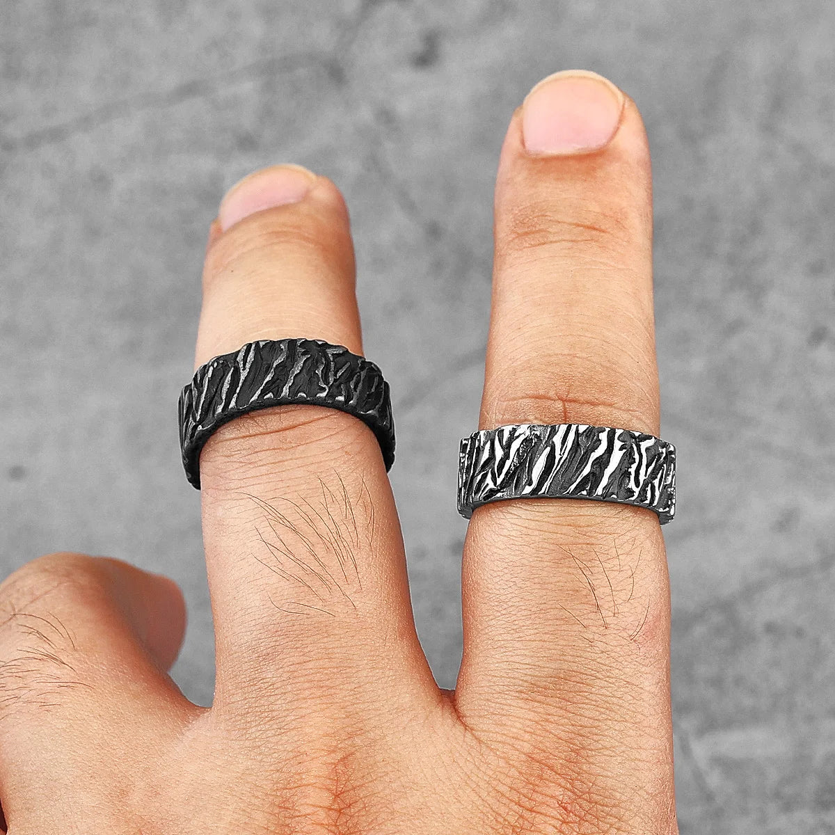 PENDRA Volcano Charm Boyfriend Steel Ring