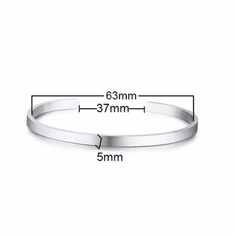 Classic Openning Bangles Bracelet for Women Men,Stainless Steel Cuff Bracelet,High Polished Bangles Gift