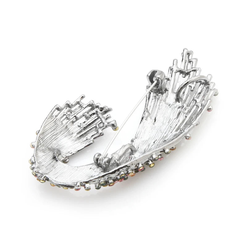 PENDRA Prismara Multicolor Rhinestone Geometric Brooch