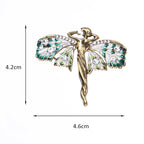 PENDRA Fairywing 2-Color Enamel Butterfly Brooch