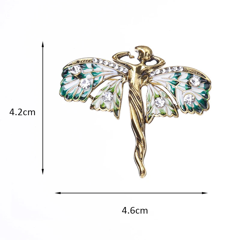 PENDRA Fairywing 2-Color Enamel Butterfly Brooch