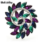 PENDRA Floraspark Big Crystal Flower Brooch