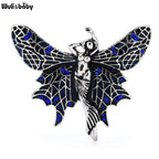 PENDRA Enamel Butterfly Fairy Brooch