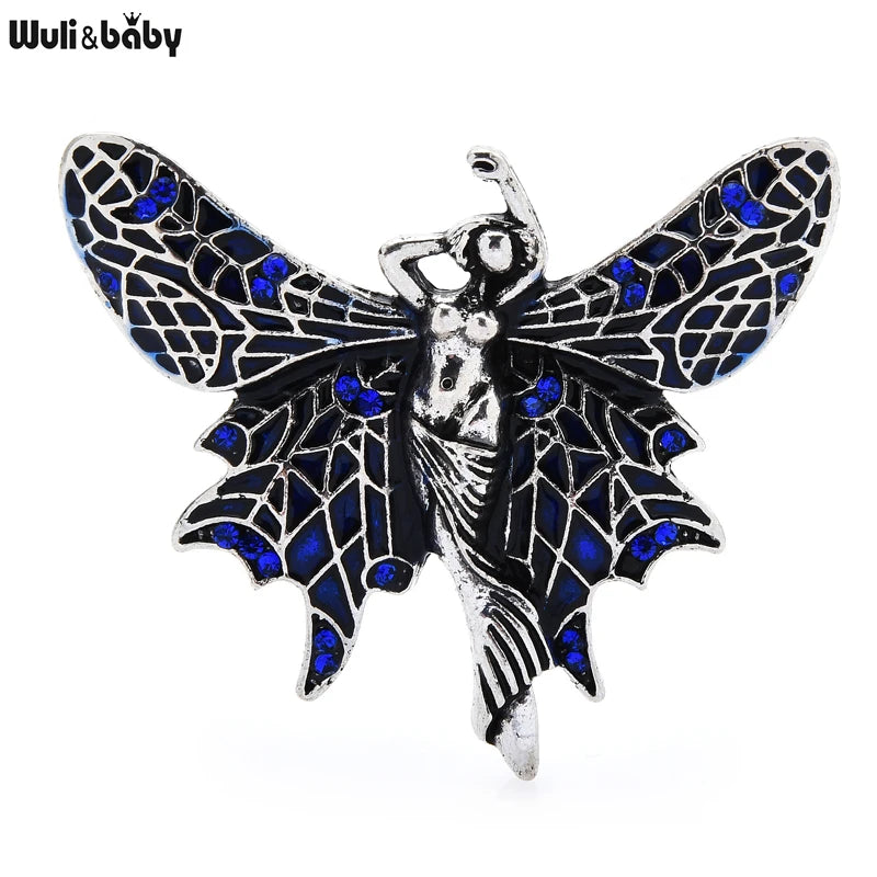 PENDRA Enamel Butterfly Fairy Brooch