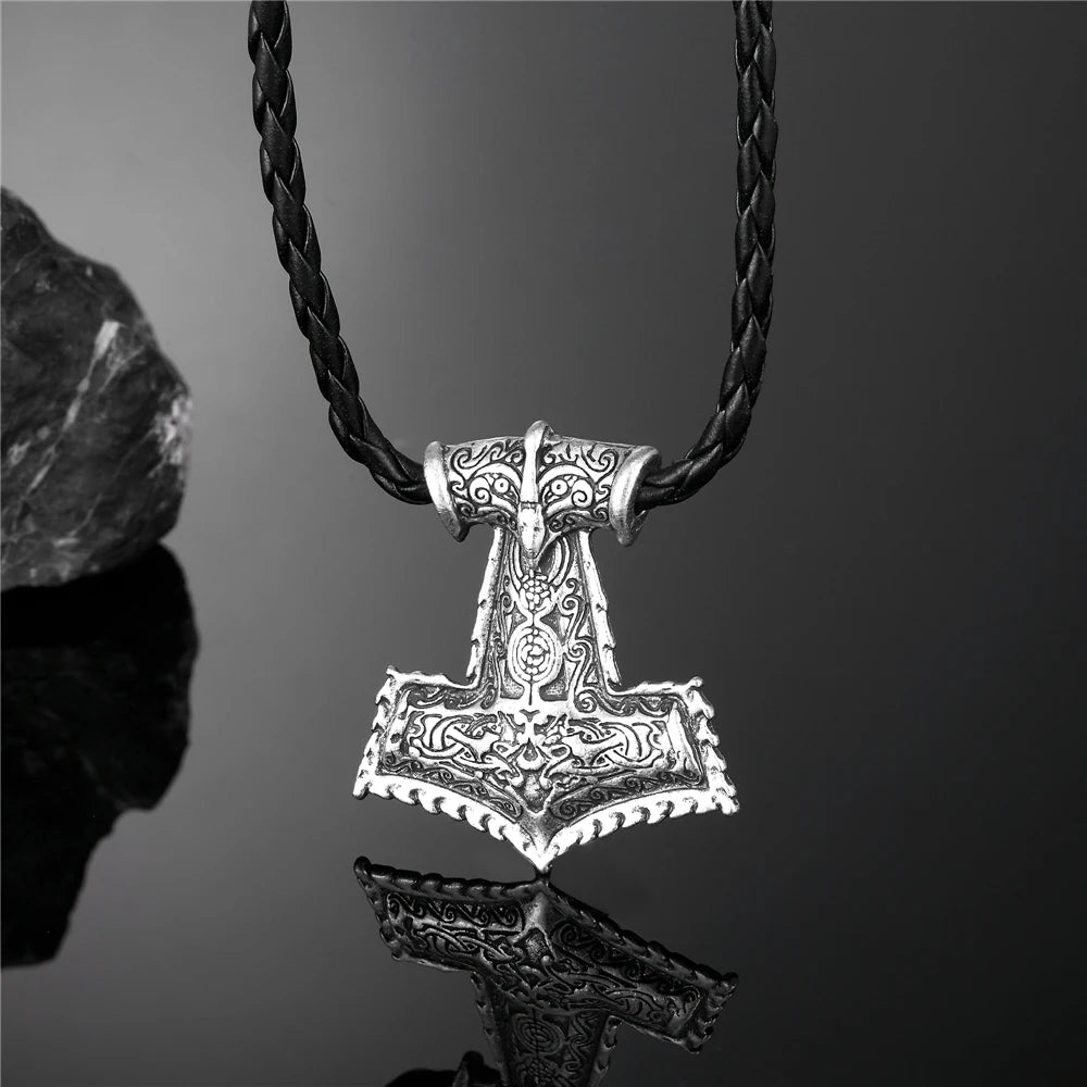PENDRA Rune Norse Hammer Necklace