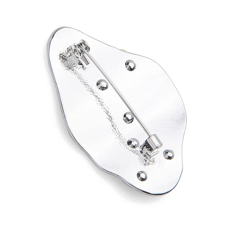 Wuli&baby Beauty Eye Mouth Face Brooches Women Metal Figure Office Casual Brooch Pins Gifts