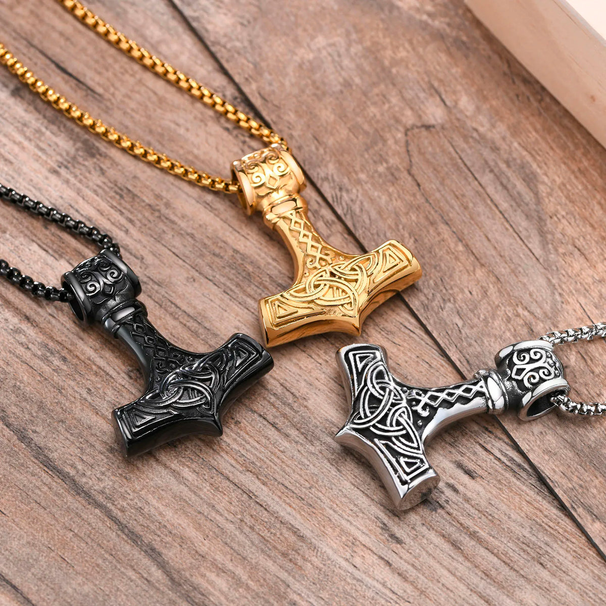 PENDRA Viking Mjolnir Pendant Necklace