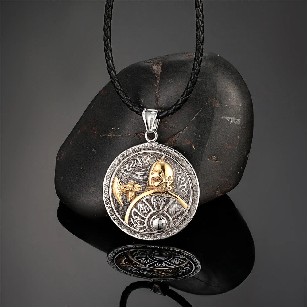 PENDRA Warrior Helmet Gold Necklace