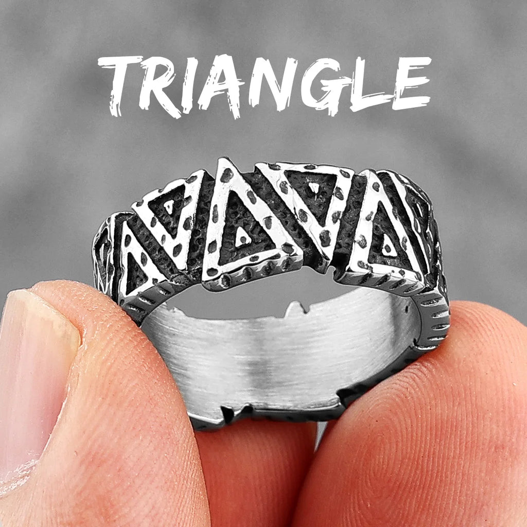 PENDRA Black Geometry Charm Ring