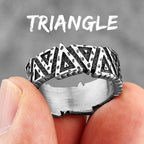 PENDRA Black Geometry Charm Ring
