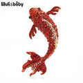 PENDRA Big Red Fish Brooch