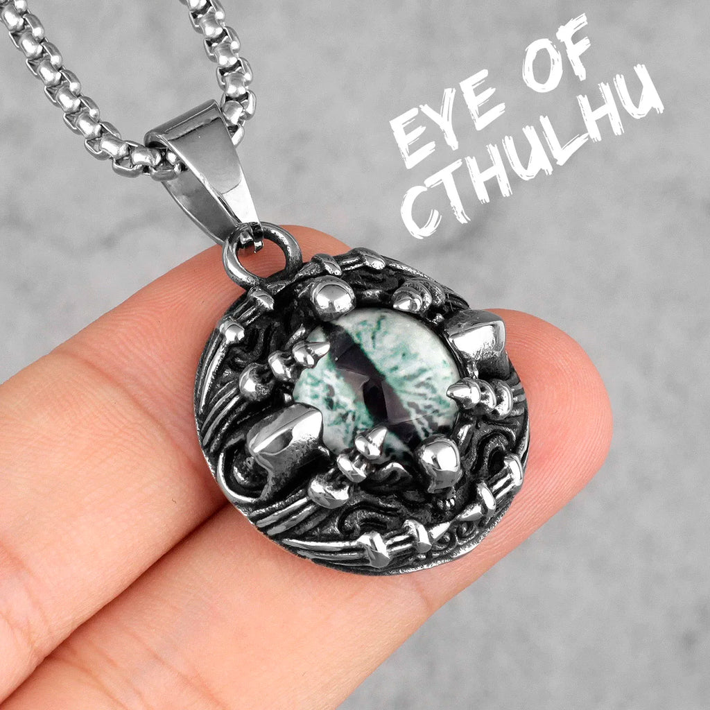PENDRA Demon Cthulhu Eye Steel Necklace