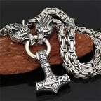 PENDRA Wolf Norse Steel Necklace