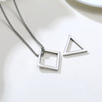 PENDRA Interlocking Triangle Pendant Necklace