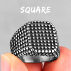 PENDRA Black Spot Geometry Ring
