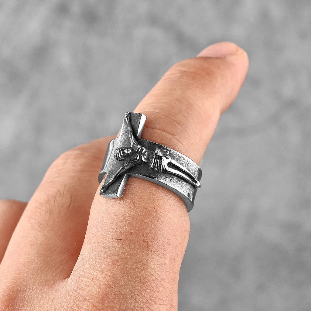 PENDRA Good Friday Jesus Steel Ring