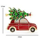 PENDRA Carabelle Enamel Christmas Car Brooch